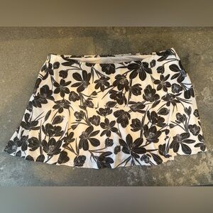 Tail Black and White Floral Tennis/Pickleball Skirt